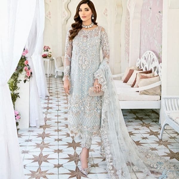 Avenir Embroidered Net 3-Piece Suit WS-01- Fleur De Rose Wedding Formals