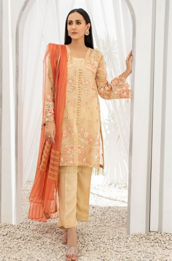 BE21-RY6 Embroidered Cotton Mesuri By Fashion Porters