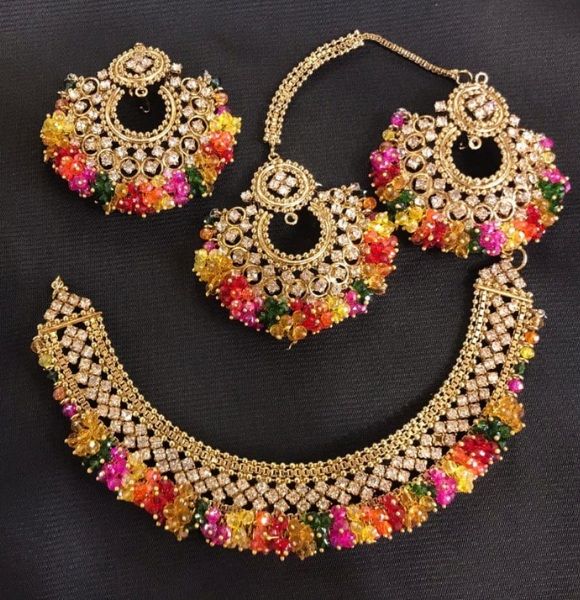 Indian Pearl Moti Set (Multi Color)