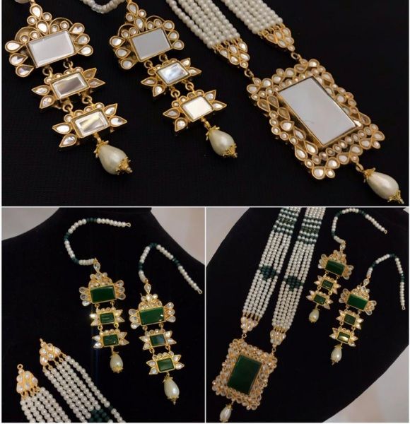 Kundan Polki Locket Style Set