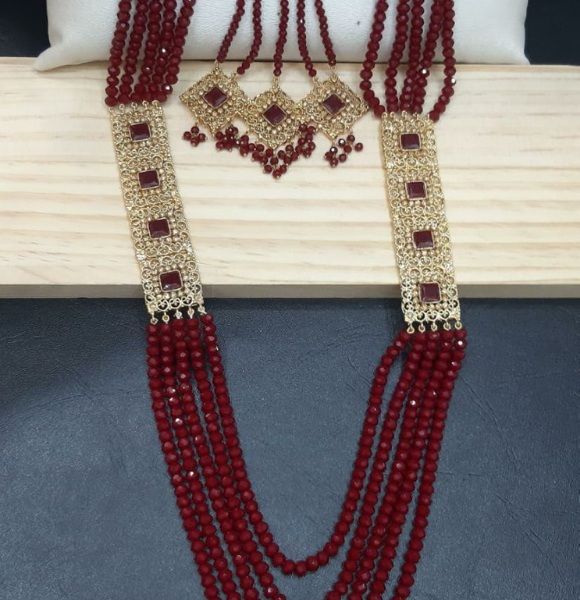 Polki Mala with Jhomar Red