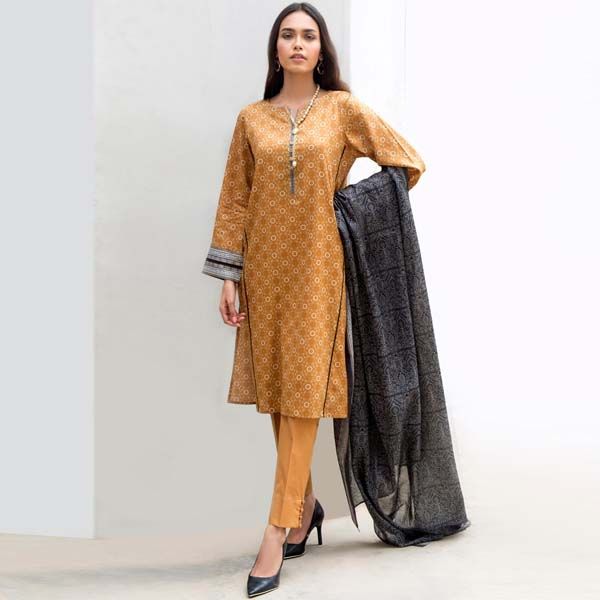 Stitched 3 Piece Printed Lawn Suit