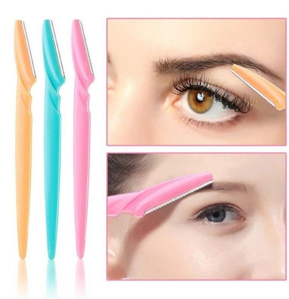 Stainless Steel Tinkle Eye Brow Razor for Women - Pack of 3 Multicolour