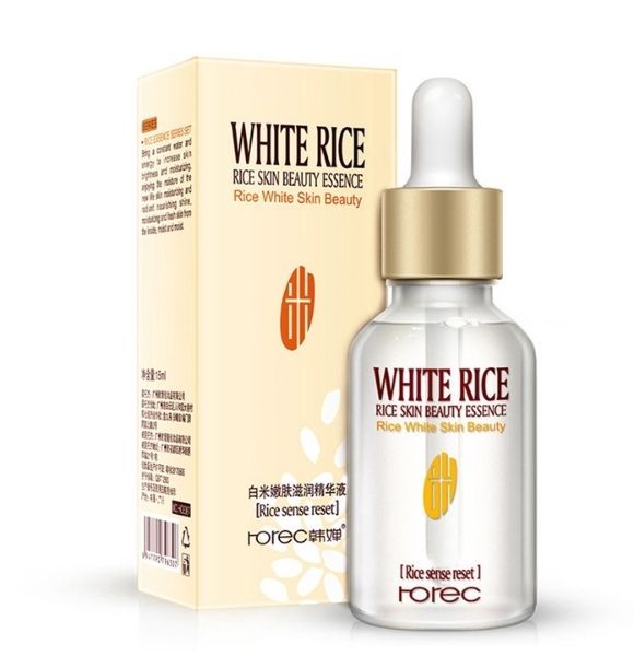 Rorec White Rice Serum Face Moisturizing Anti Wrinkle Anti Aging Face Fine Lines Acne Treatment Skin Care 15ml