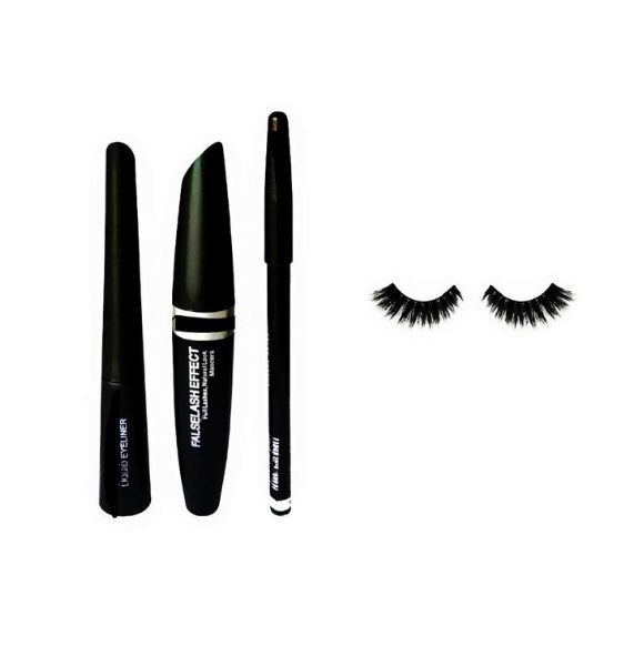 Pack Of 3 - Mascara + Eyeliner + Eyebrow Pencil waterproof