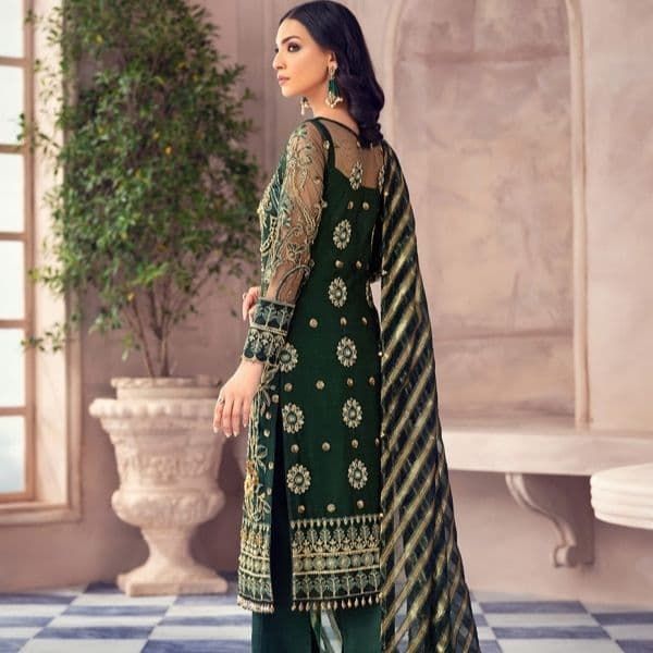 Azura Net Embroidered 4 Piece Suit AG-01 Alayna by Gulaal Unstitched Luxury Formals