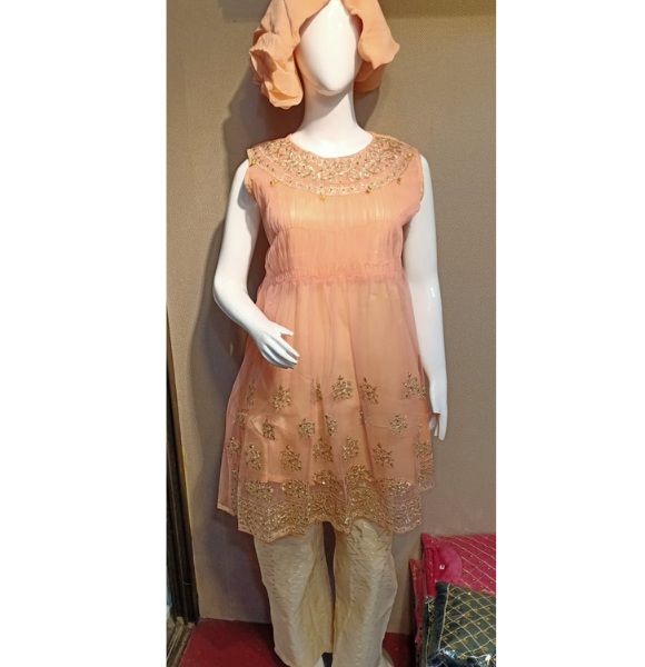 Embroided Net Suit 3 Pc 