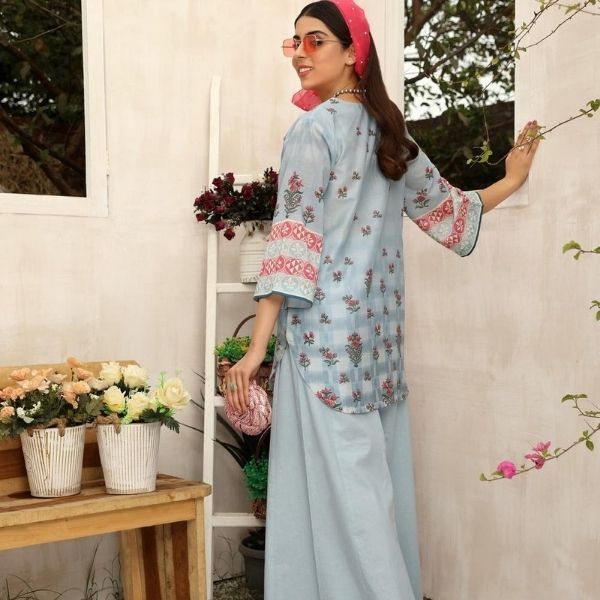 FIRUZEH A -Nuriyaa  2- Piece Printed Lawn Shirt + Trouser