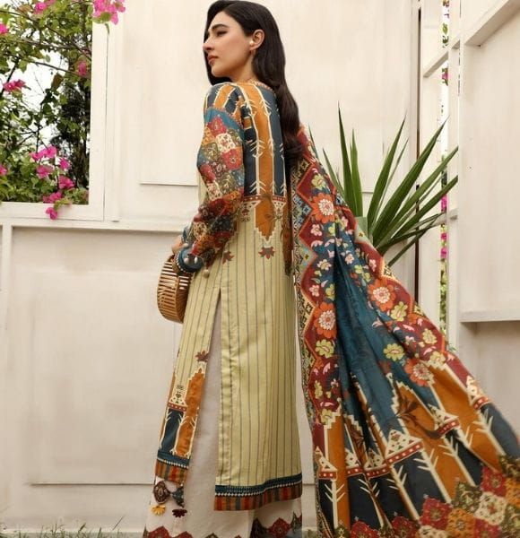 GULSHAN A-Nuriyaa 2- Piece Printed Lawn Shirt & Dupatta