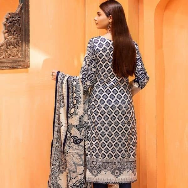 Unstitched 3pc Printed Lawn Shirt with Printed Lawn Dupatta - INAYA2 (IP-27B)