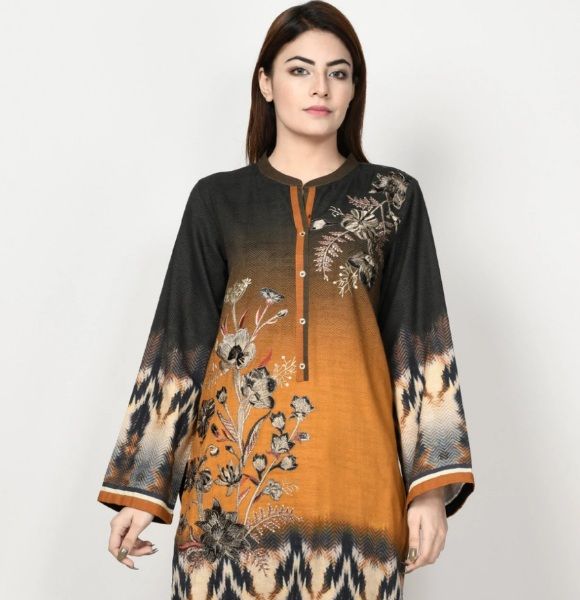 EMBROIDERED KHADDAR SUIT