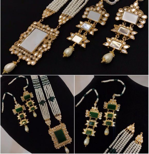 Kundan Polki Locket Style Set