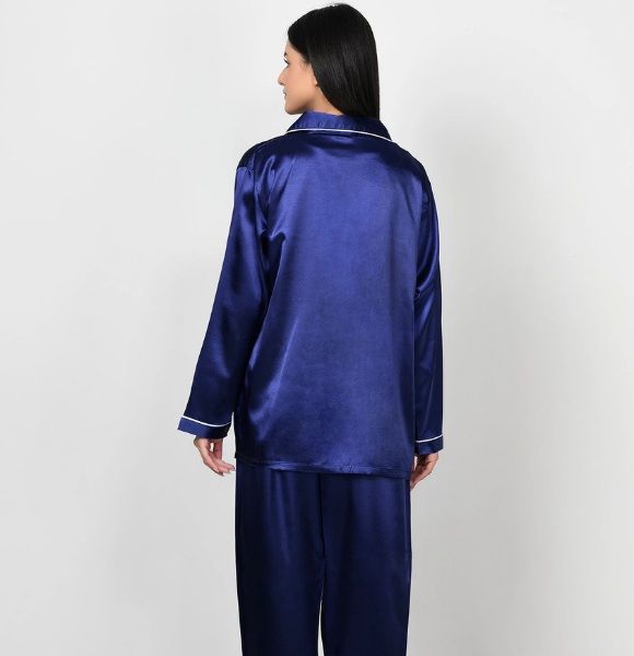 SILK SLEEP SUIT - BLUE