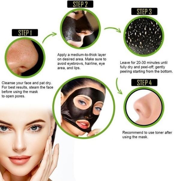 Charcoall Face Mask For All Skin Types Black Peel Off Mask
