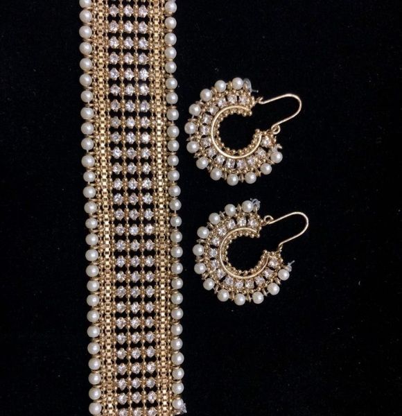 Pearls Necklace with Rings