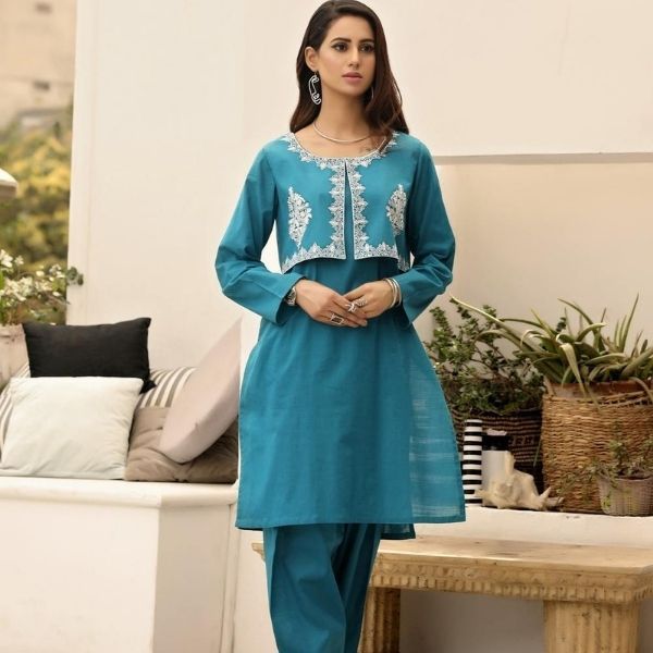 RTW 18 - Lawn 2 Pc With Embroidered Waist Coat