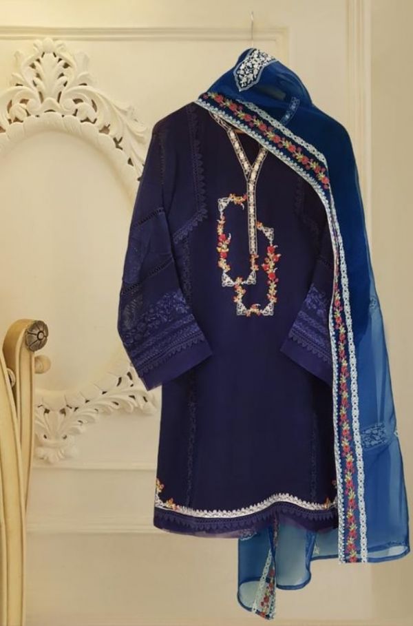 TWO PIECE PURE COTTON NET By Agha Noor