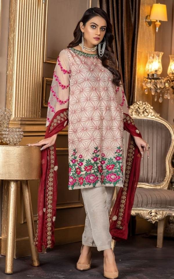 SPLENDID PALLETE – ketifa Organza 3 Pcs Unstitched