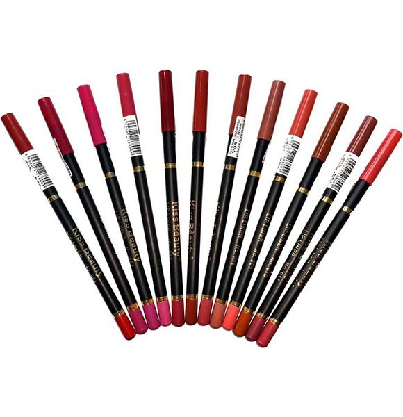 Matte Pack Of 12 - Multicolor Lip & Eye Pencil Kit For Women