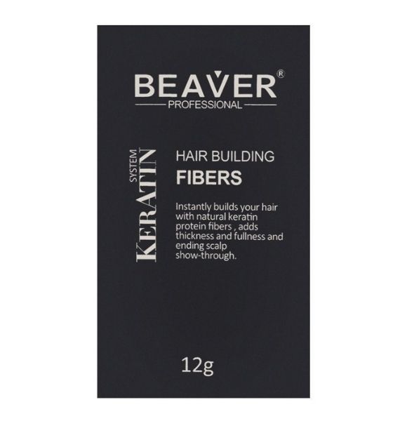 Beaver Professional Keratin System Hair Building Fibers Black 12g