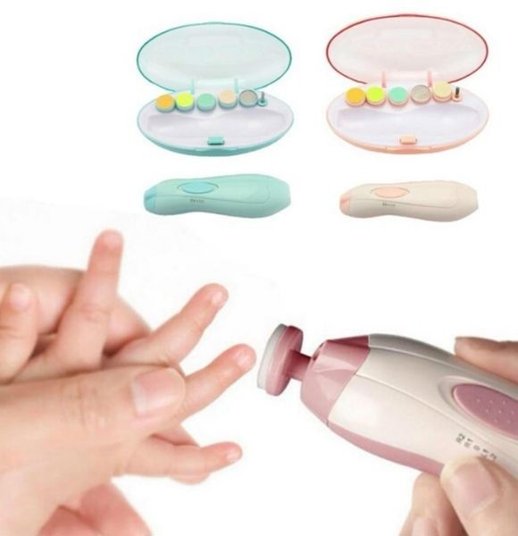 Nail Art Kit Portable Electric Safe Nail Clipper Cutter Baby Nail Trimmer Manicure Pedicure Clipper Scissors Kids Infant Baby Cutter Nail Care