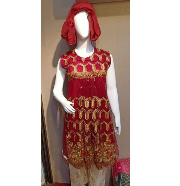 Red Net Suit 3 Pc