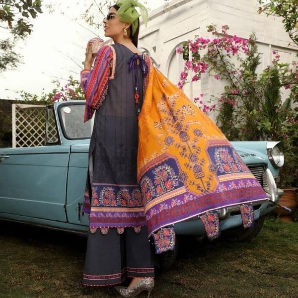 IGLIKA - A  Nuriyaa  Lawn Shirt & Dupppata with Cotton Trouser