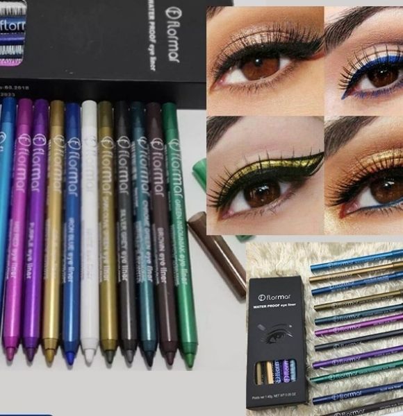 Pack of 12 - Glitter Lip And Eye Liner Pencil - Waterproof