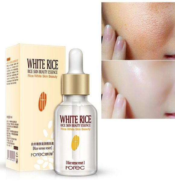 Rorec White Rice Serum Face Moisturizing Anti Wrinkle Anti Aging Face Fine Lines Acne Treatment Skin Care 15ml